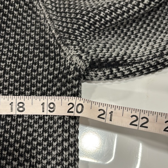 Carbon 2 Cobalt Chunky Pigment Dye Charcoal Grey Hi Def Zip Neck Sweater - Picture 7 of 8